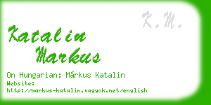 katalin markus business card